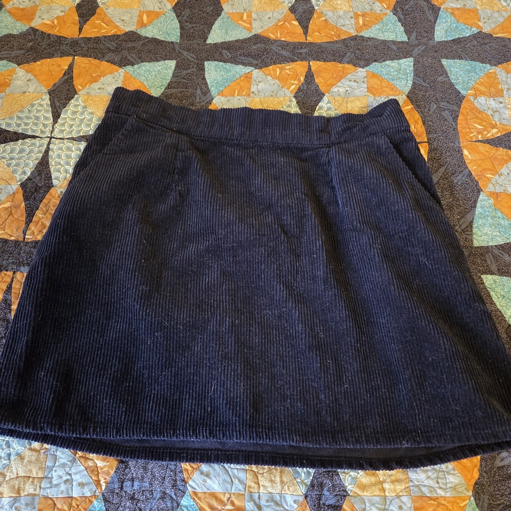 Women's Xhilaration Black Corduroy Mini Skirt Size M 100% Cotton